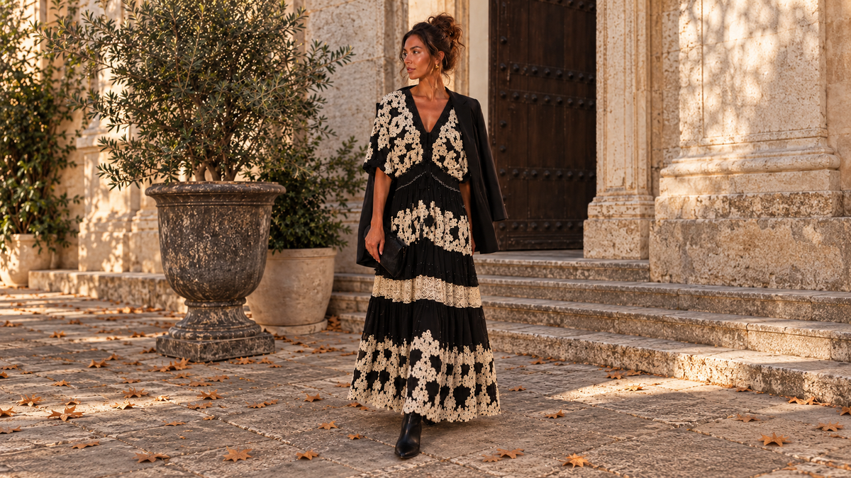 Vestido Sahara Noche de Martina Ibiza. Imagen del catálogo.
