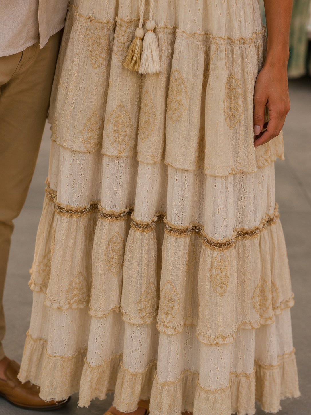 Vestido Bordado con pedrería Capri