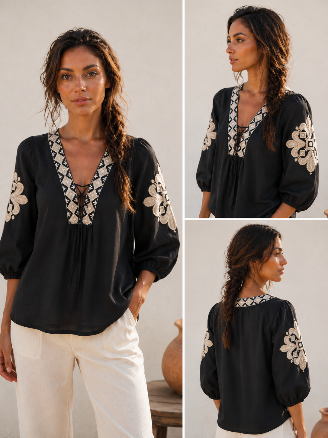 Blusa Bordada Selma