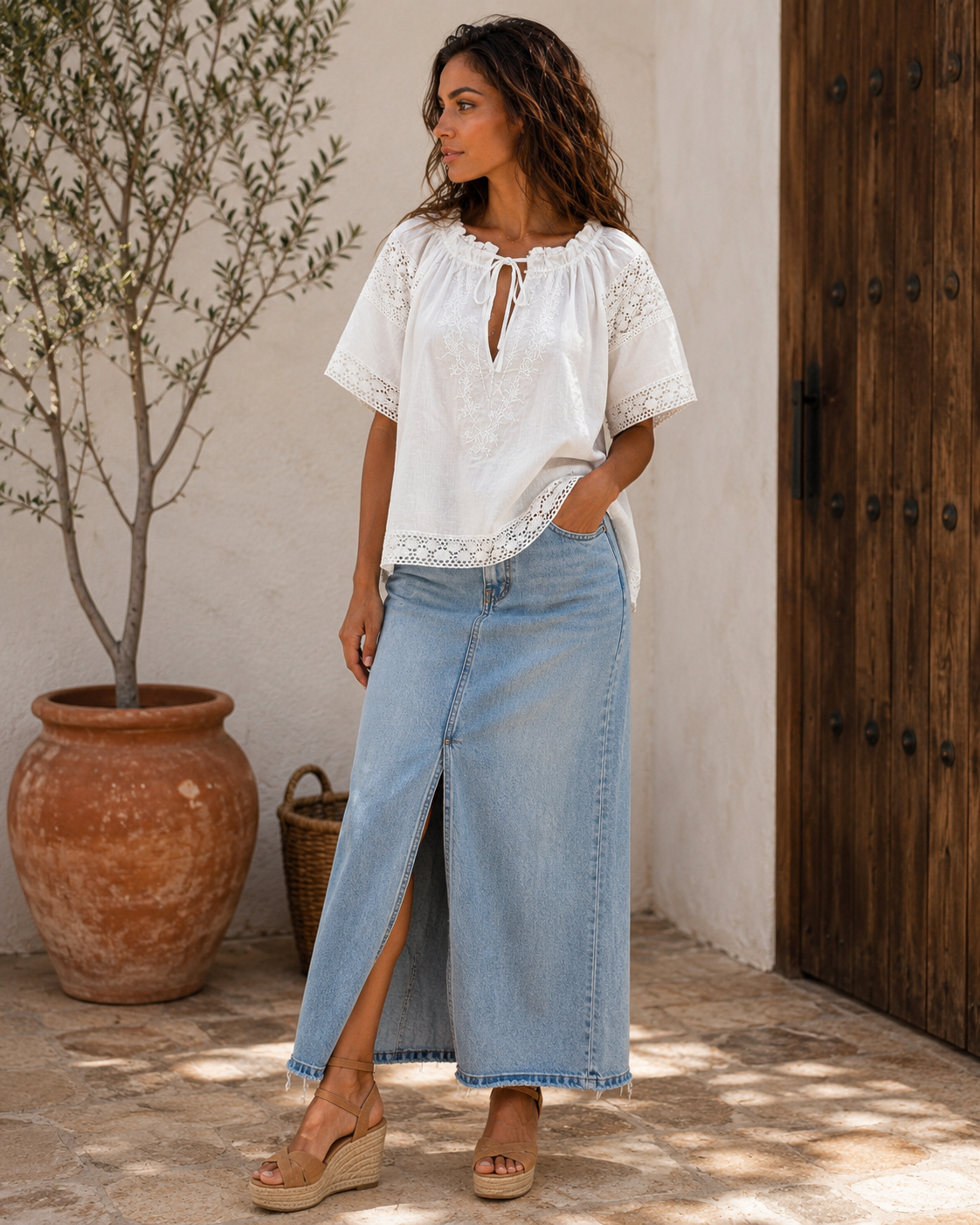 Blusa bordado a mano Ibiza