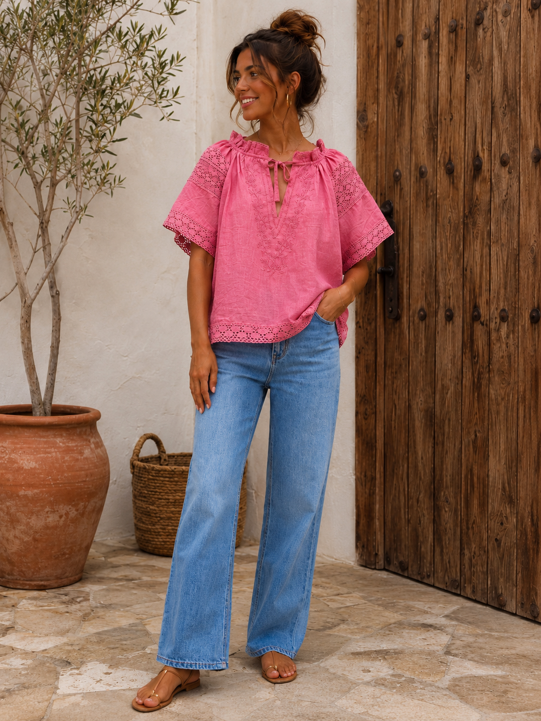 Blusa bordado a mano Ibiza