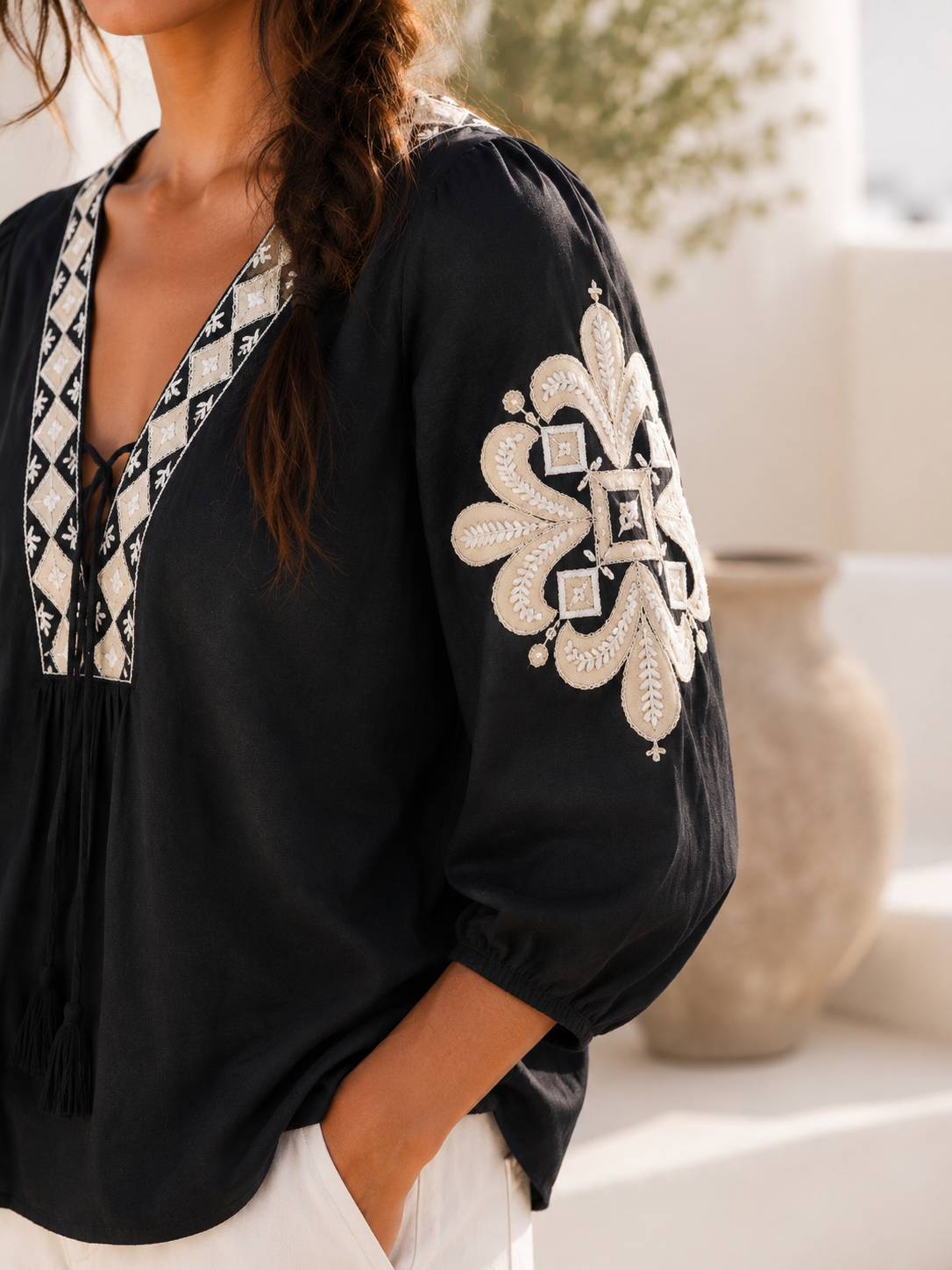 Blusa Bordada Selma