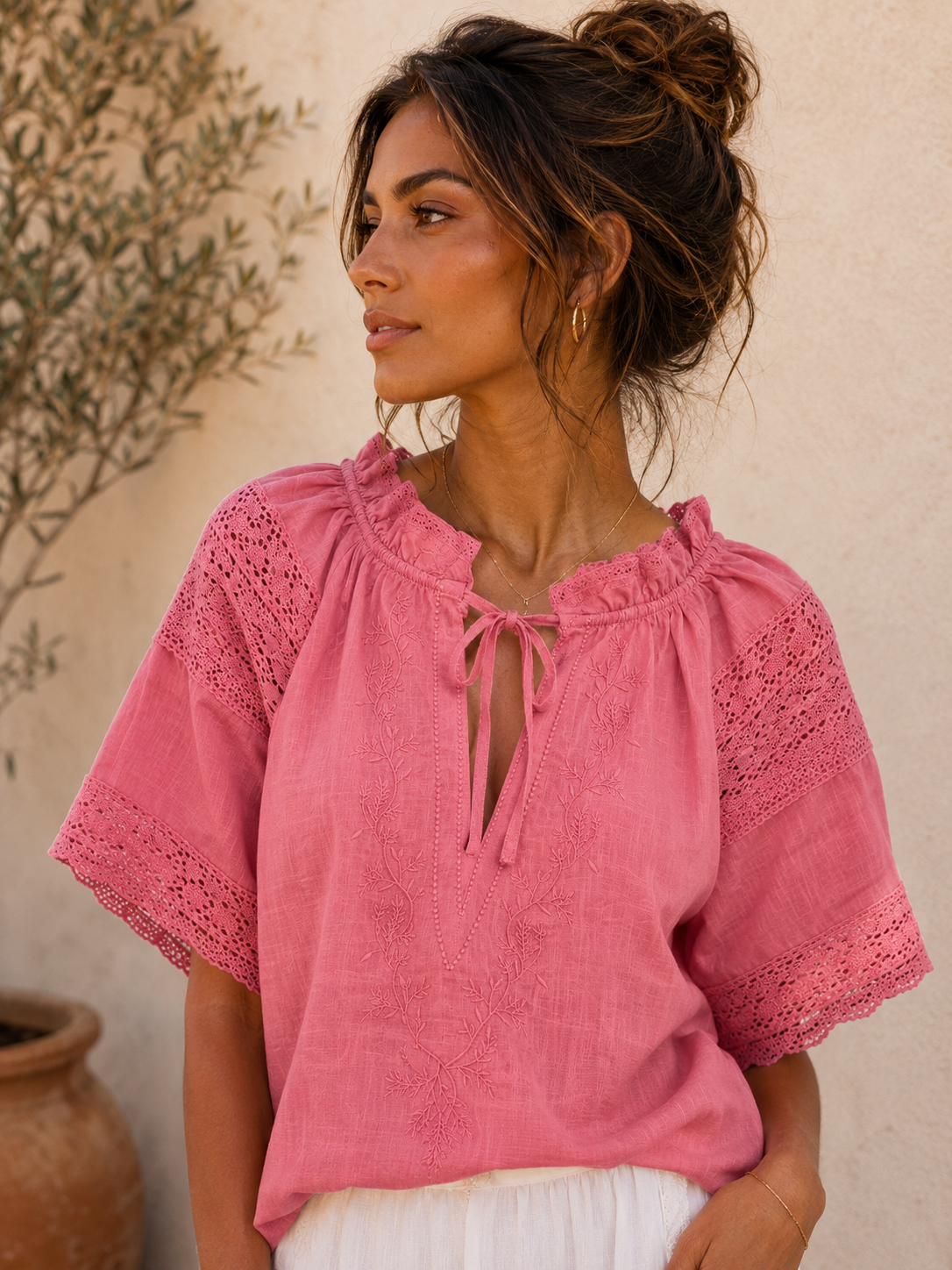 Blusa bordado a mano Ibiza
