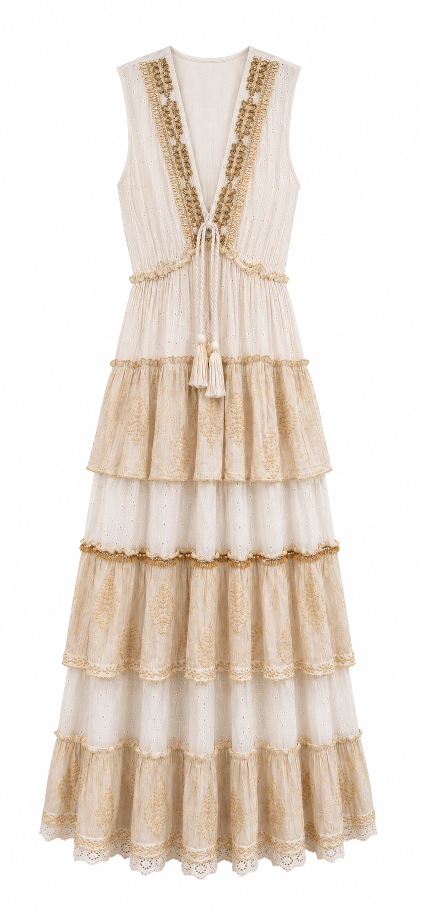 Vestido Bordado con pedrería Capri