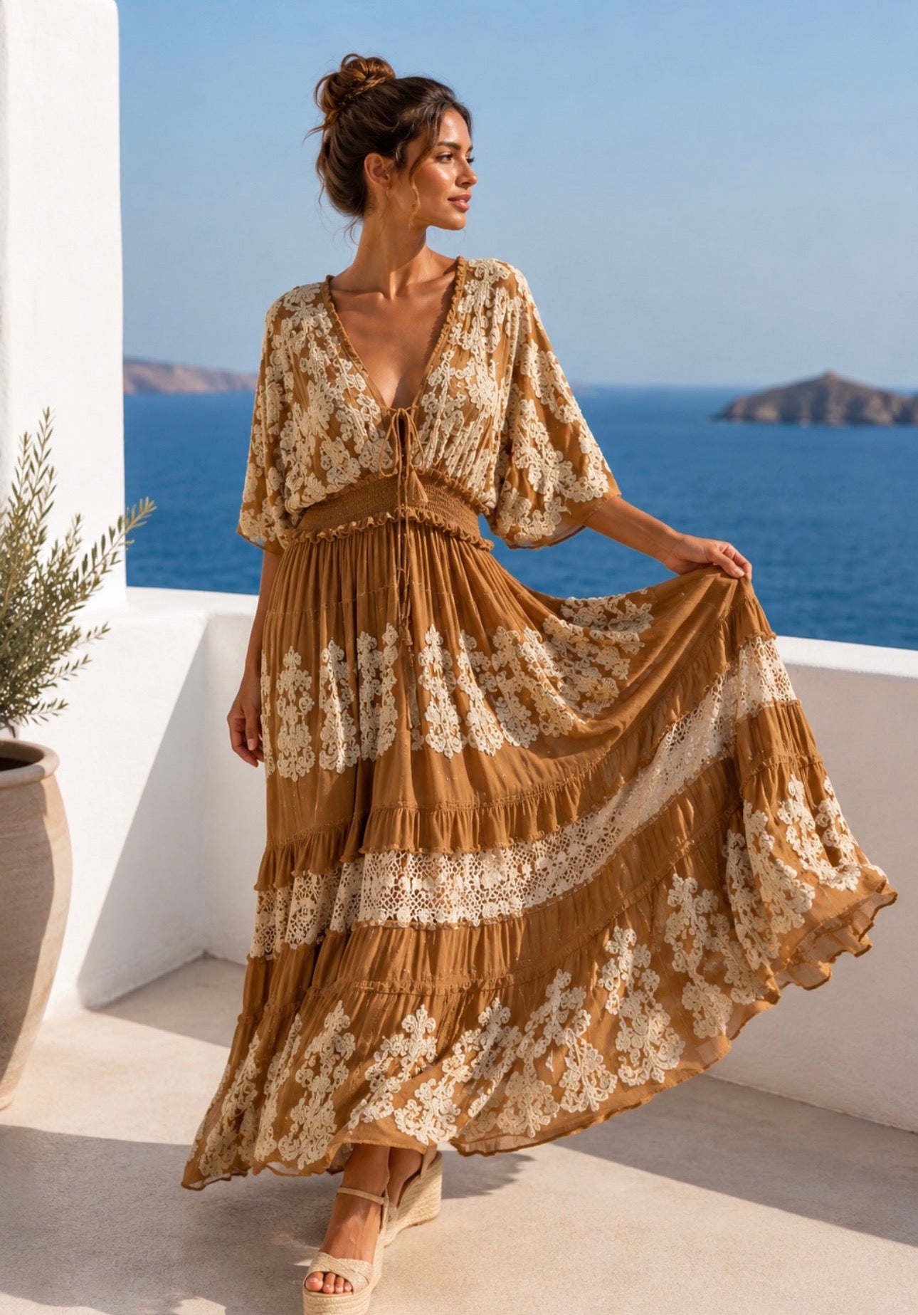Vestido Sahara Caramelo