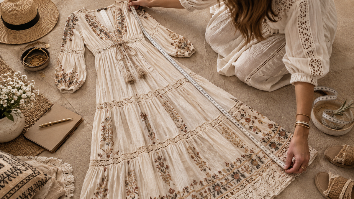 Cómo medir el largo de un vestido