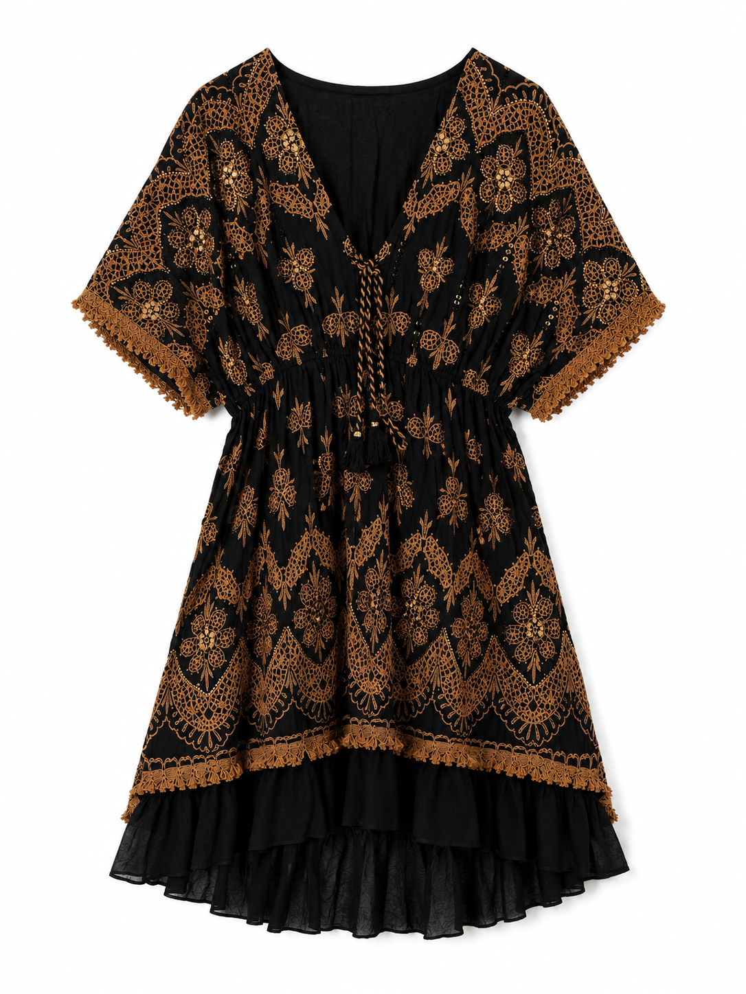 Vestido Damasco Corto