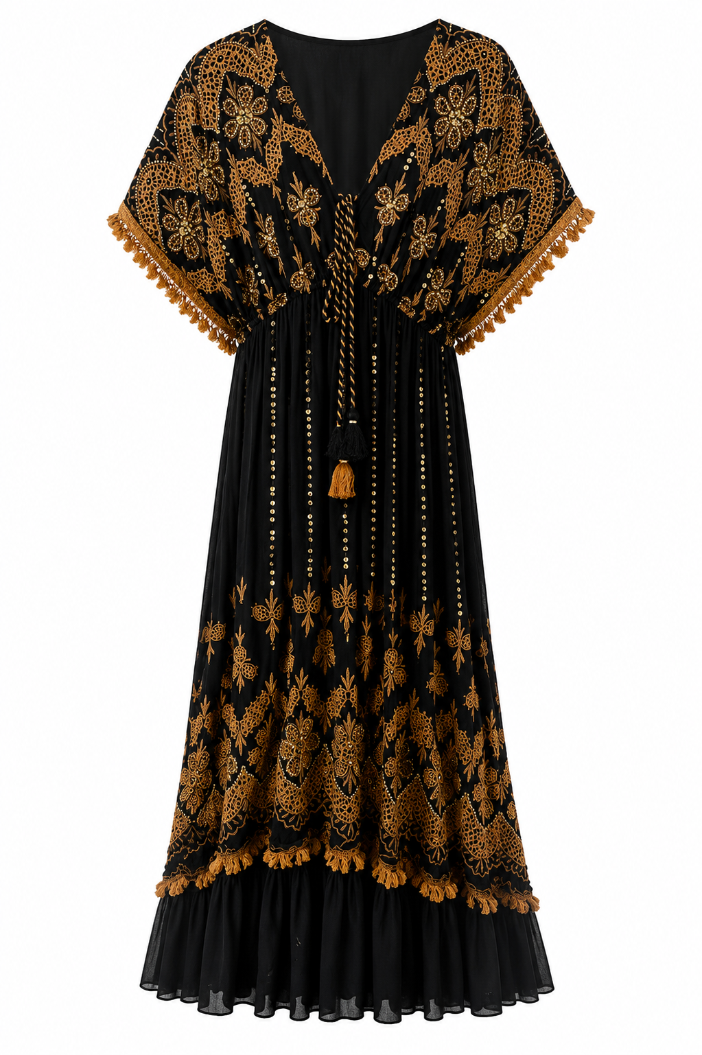 Vestido Damasco Negro