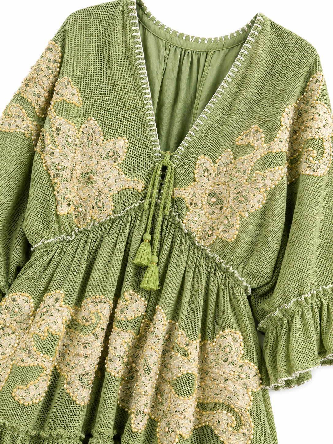 Vestido bordado a mano Tulum