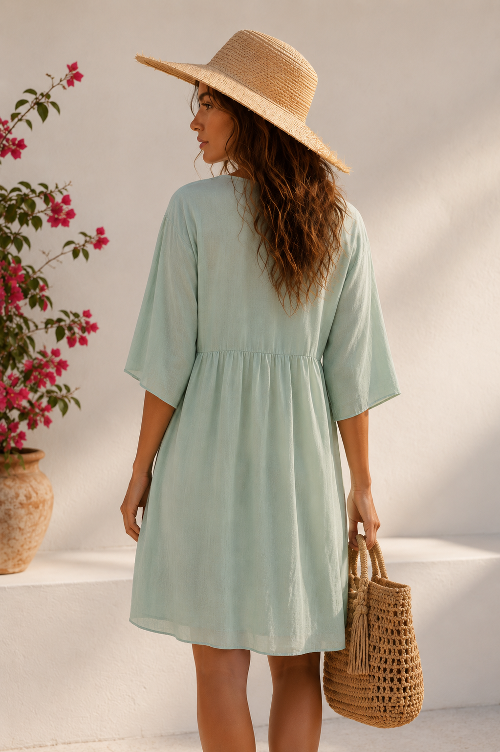 Vestido Aguamarina Corto