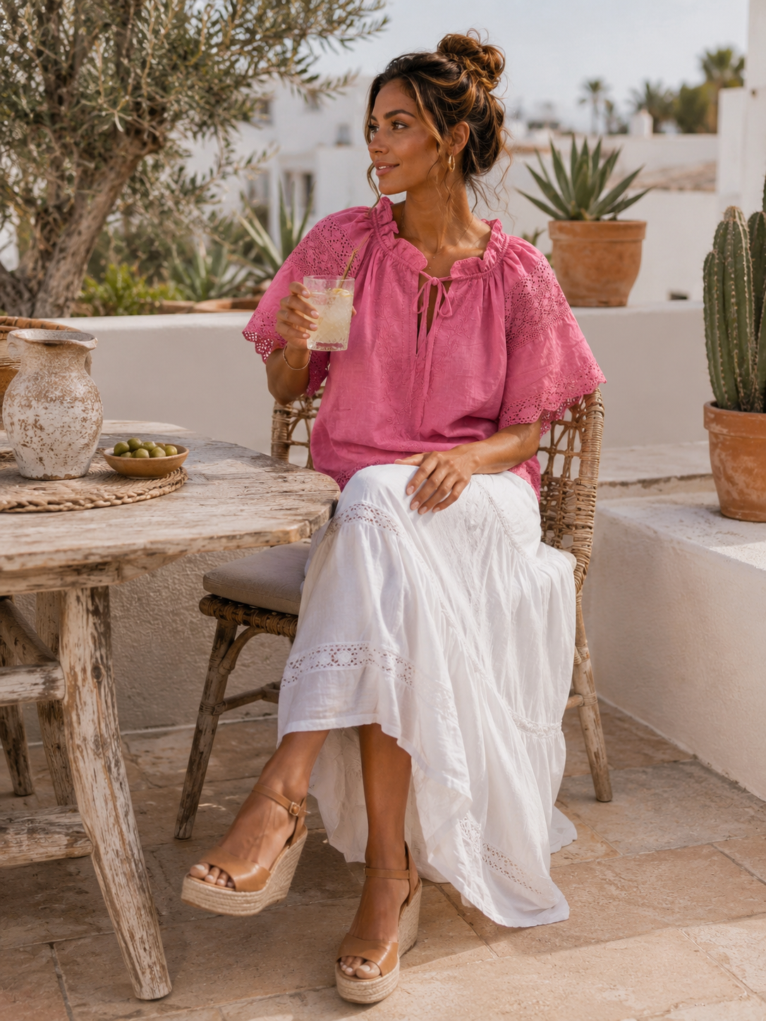Blusa bordado a mano Ibiza