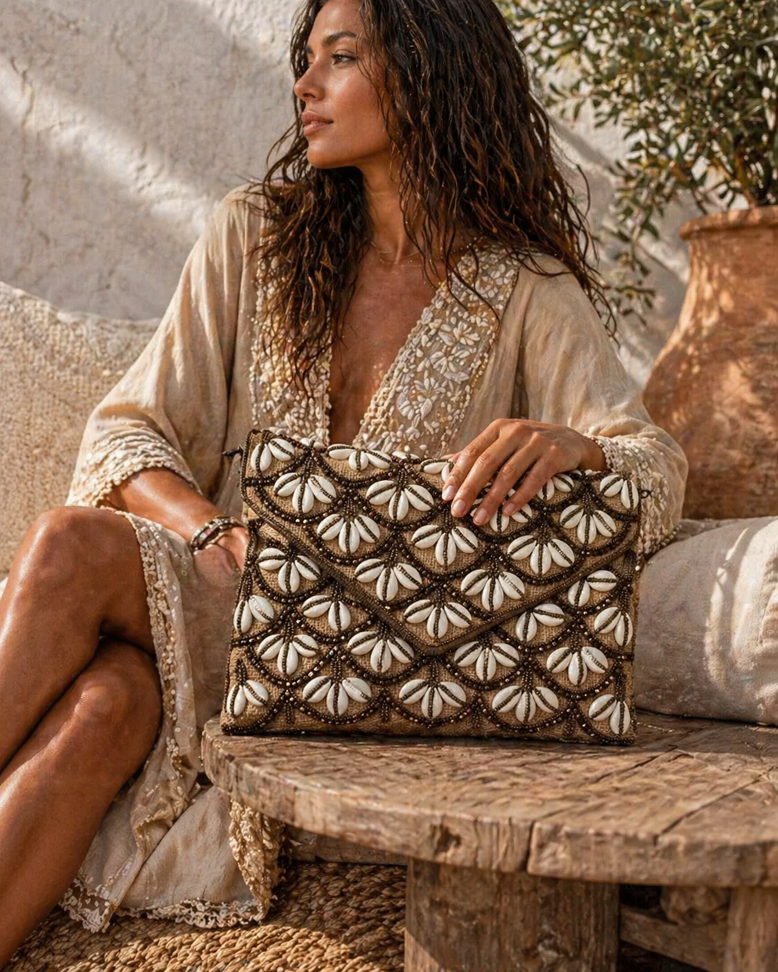 Clutch Conchas Cowrie