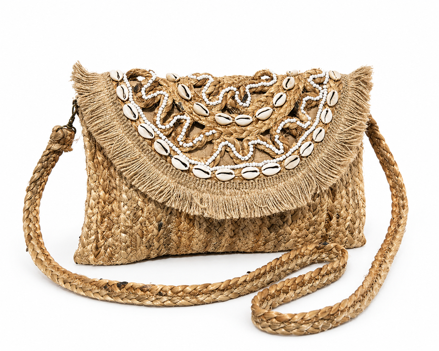 Bandolera Yute Cowrie