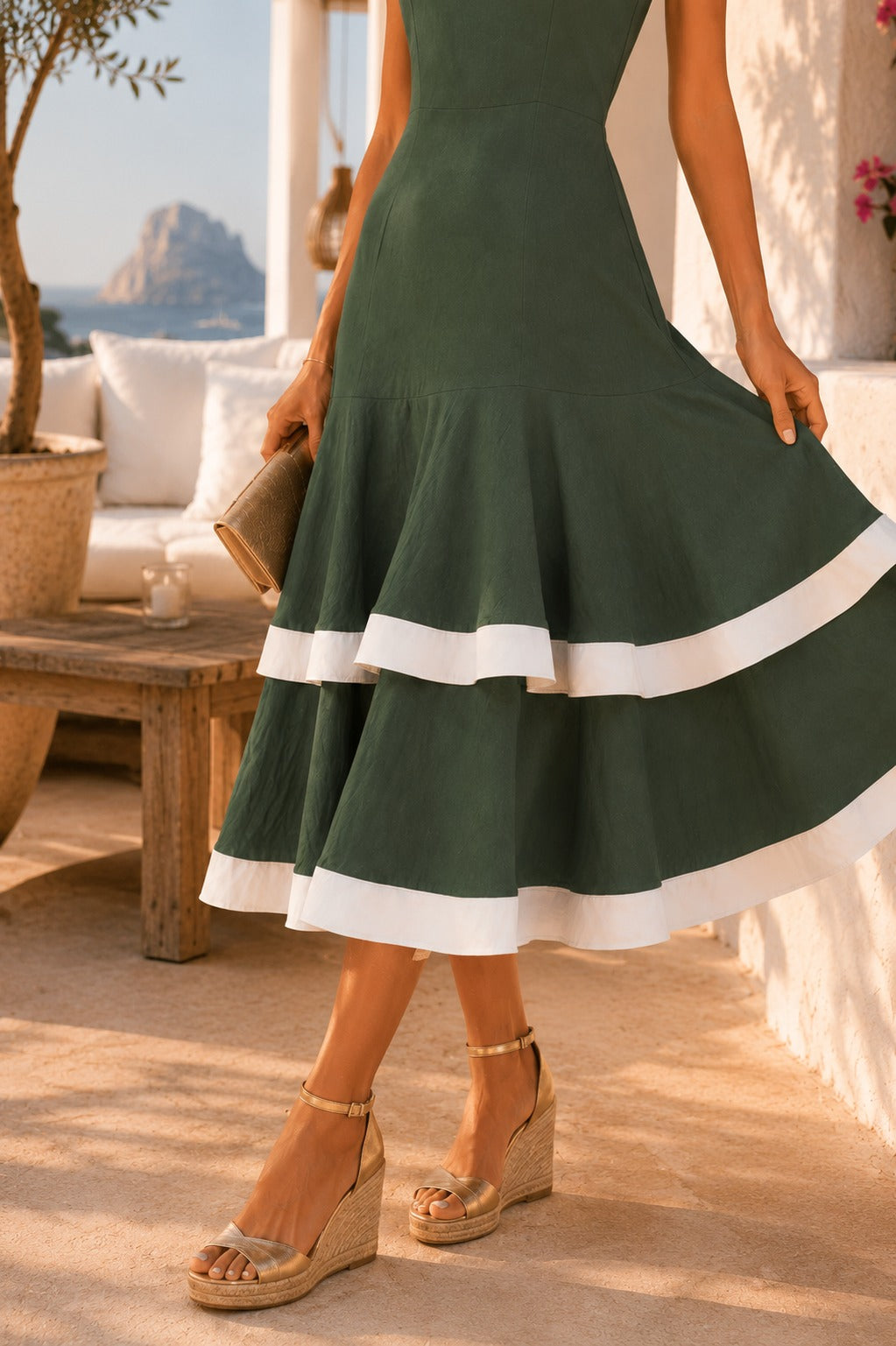 Vestido midi Olivo