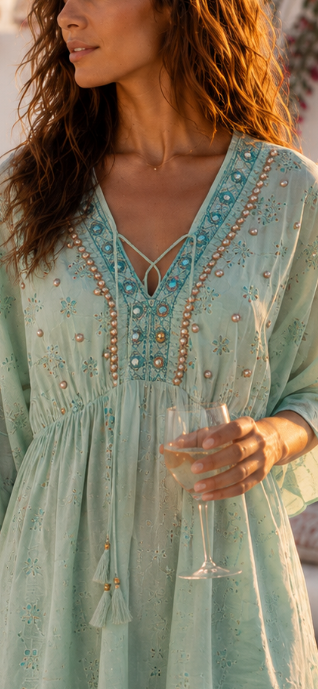 Vestido Aguamarina Corto