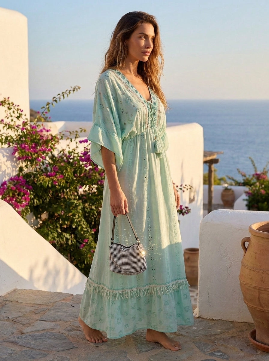 Vestido Largo Aguamarina