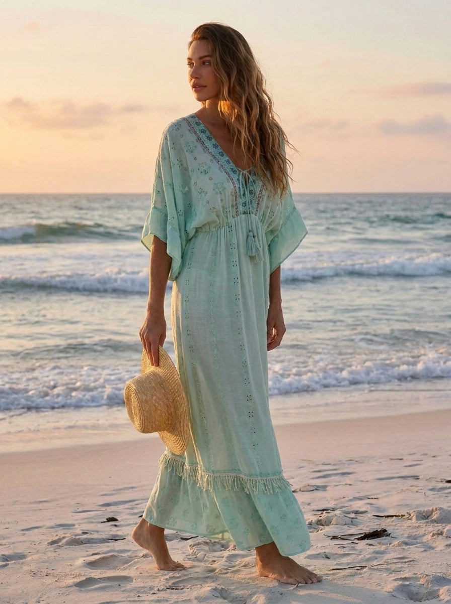 Vestido Largo Aguamarina